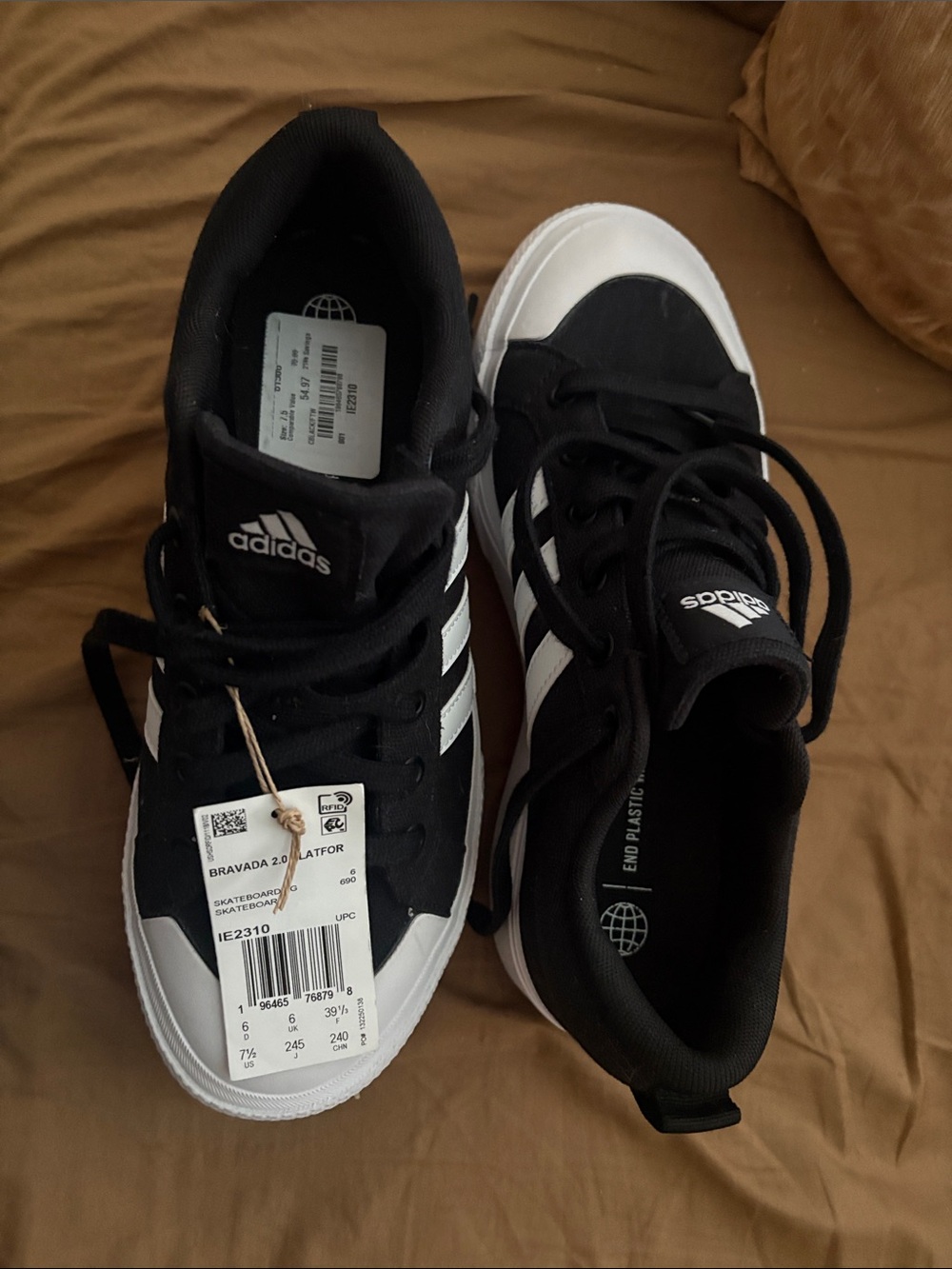 Adidas Women's Bravada 2.0 Black & White Skate Sneakers
